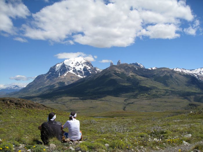 Cycling to Laguna Azul in Torres del Paine