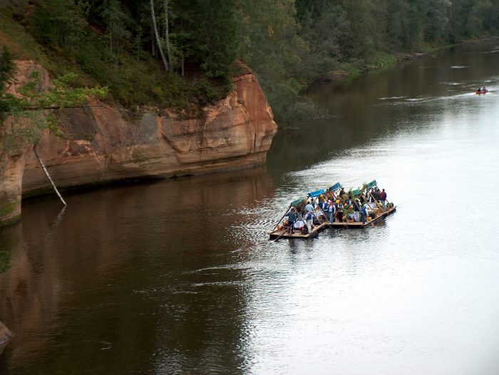 Rafting in Gauja River, Latvia