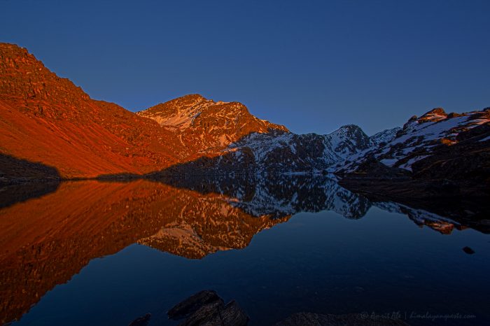 Perfect Mirror Image at Gosainkunda Lake