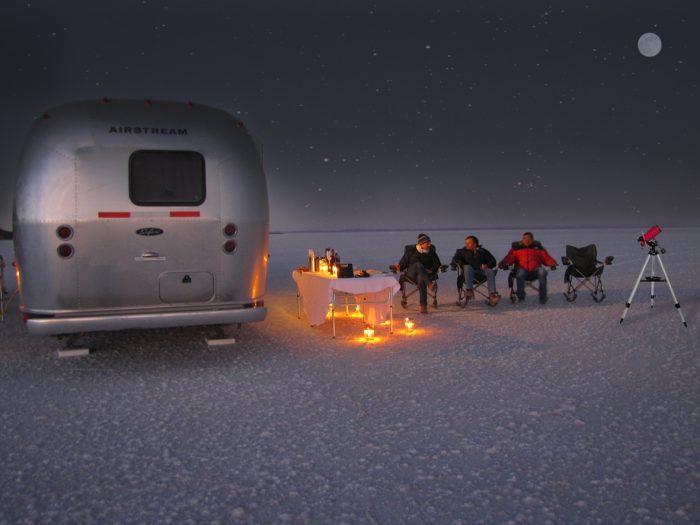Star gazing in the Salar de Uyuni, Bolivia