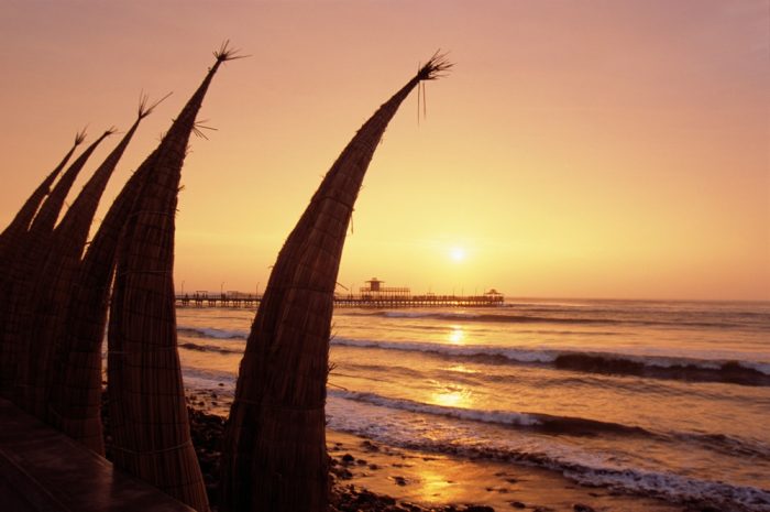 The original surfboard in Huanchaco, Peru