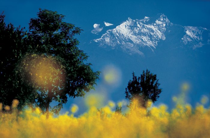 Manaslu Peak from Chitwan National Park, Nepal