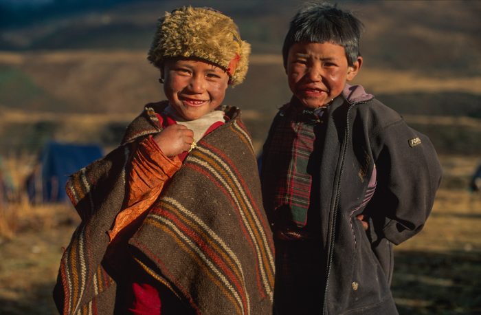 Lunana Village Kids on the Snowman Trek, Bhutan