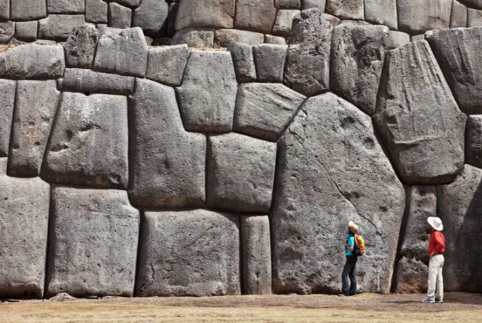 Remarkable Stone Walls Carefully Cut to Fit Together. Sacsayhuaman - Cusco