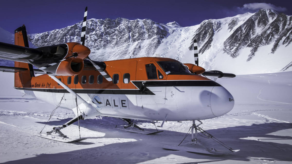 Twin Otter at Vinson Base Camp