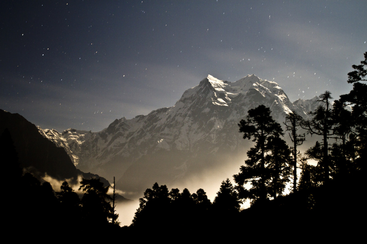 Night time in the Nepal Himalayas