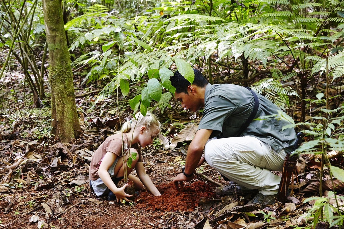 Children in the rainforest