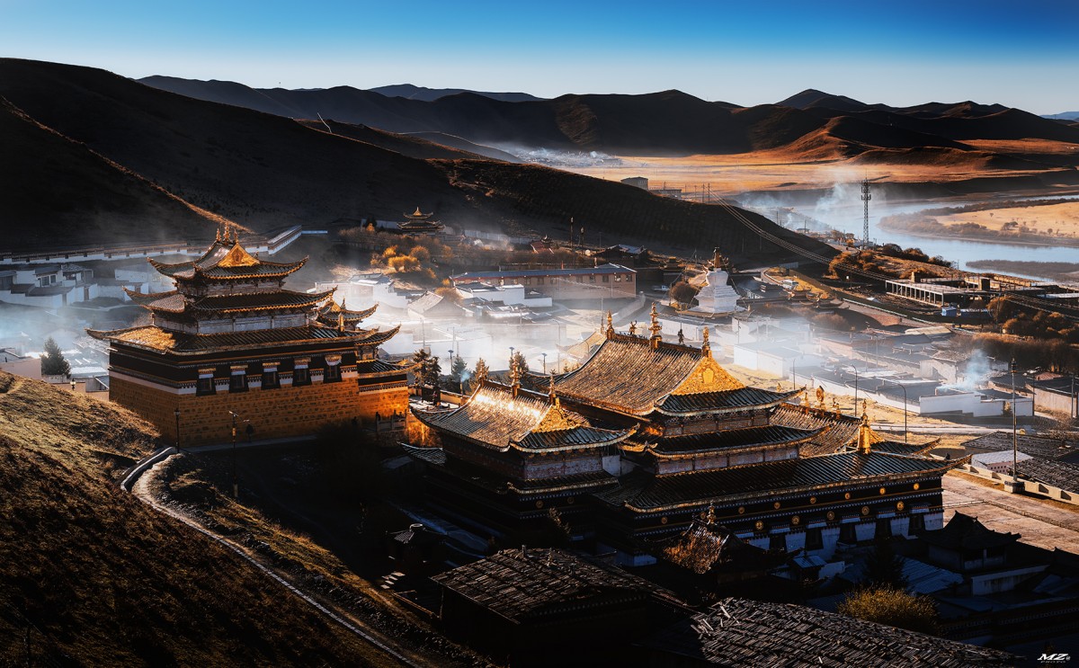 Langmu Si Monastery (Taktsang Lhamo) in Amdo, South Gansu, West China