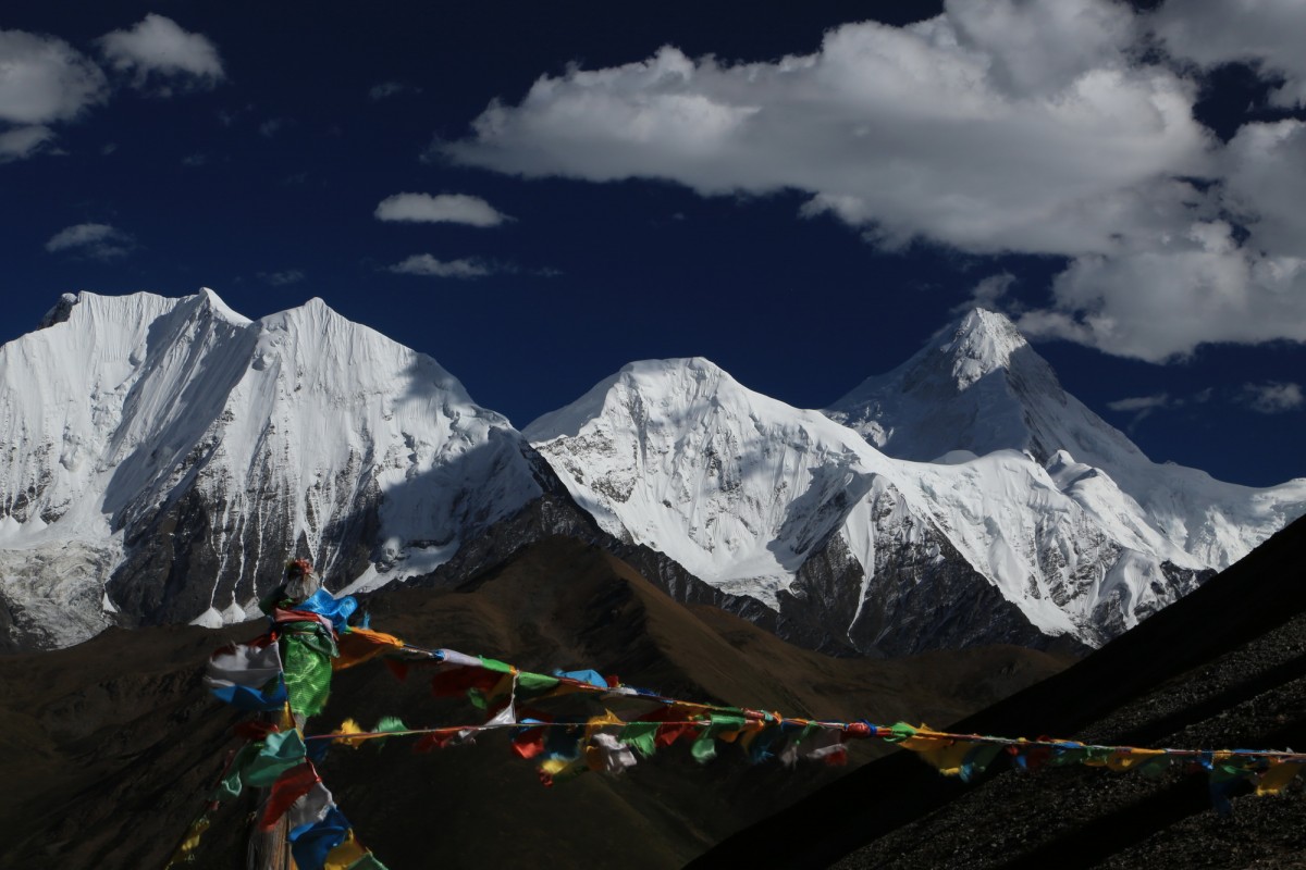 Panorama of Gongga Mountain from Yaha Pass