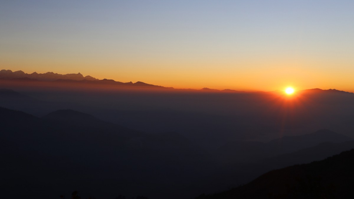 Sunrise view from Nagarkot