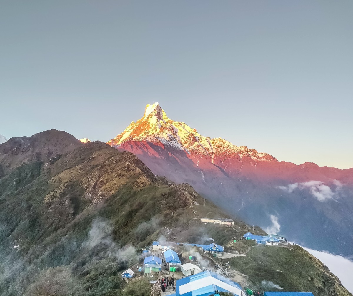 Sunset view from Mardi Himal High Camp