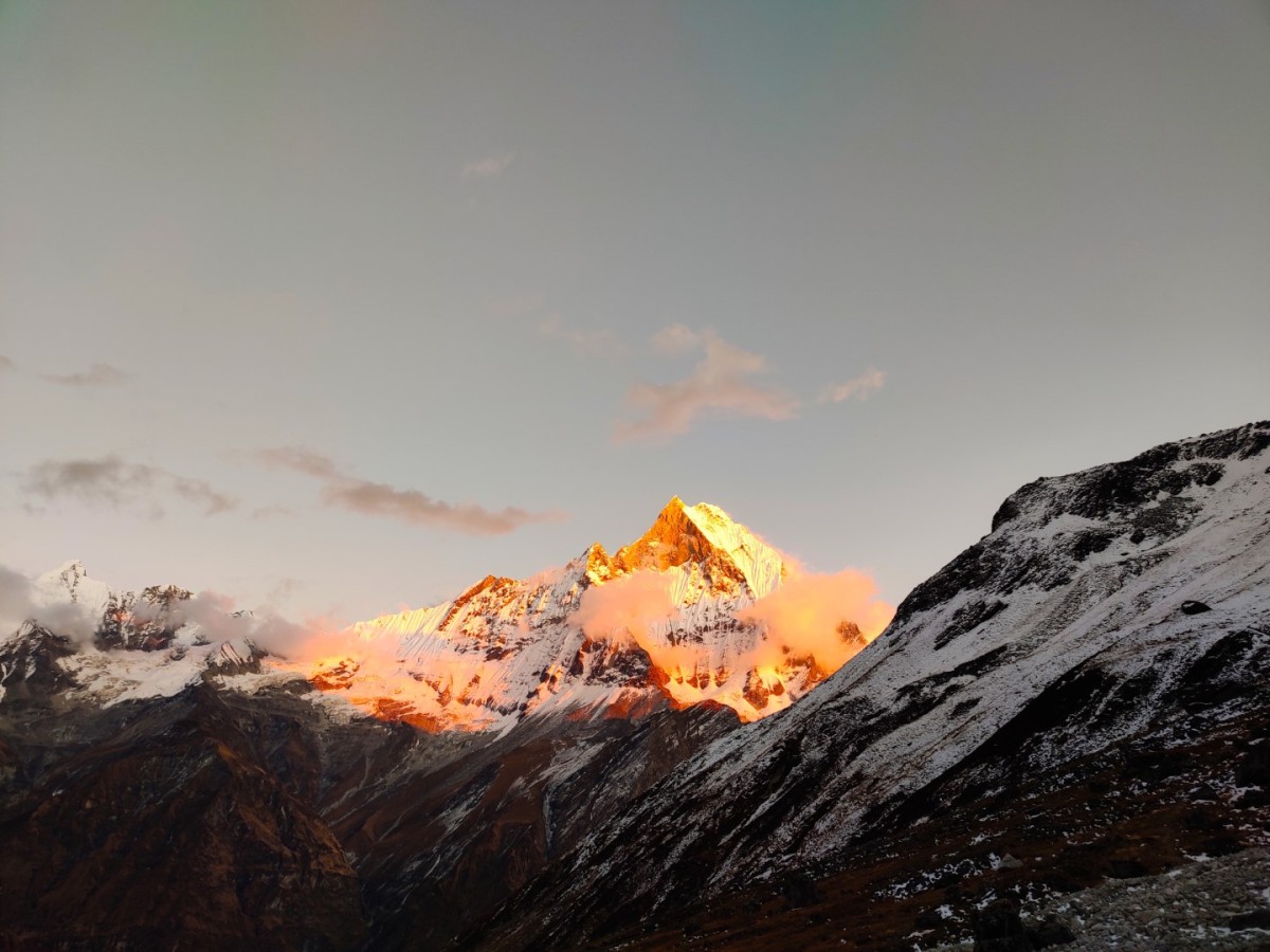 Machhaupchhre during sunset