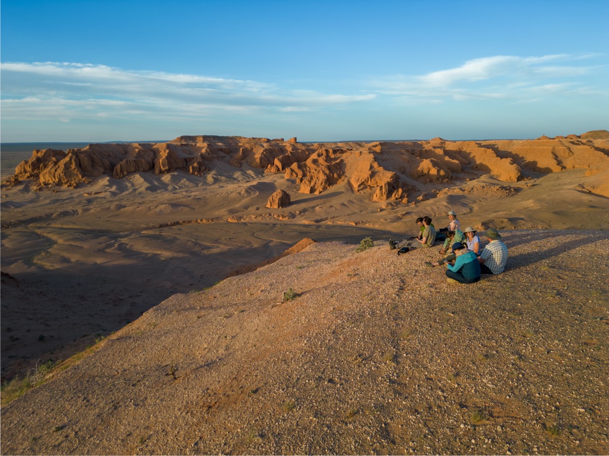 Legendary Flaming Cliffs in the South Gobi province, Mongolia