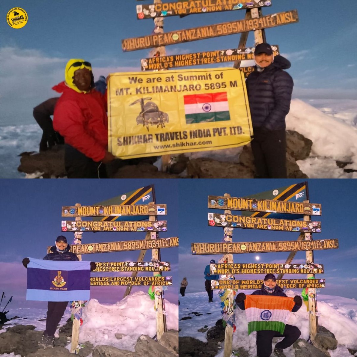 Hoisted our Indian flag a top the incredible Mount Kilimanjaro